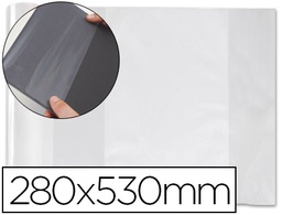 [12279] FORRALIBRO PVC CON SOLAPA AJUSTABLE ADHESIVO 280X530 MM