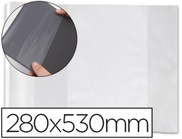 [12279] FORRALIBRO PVC CON SOLAPA AJUSTABLE ADHESIVO 280X530 MM