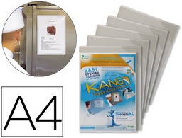 [194690] FUNDA DE PRESENTACION TARIFOLD MAGNETICA RIGIDA Y ANTI REFLEJO DIN A4 PACK DE 5 UNIDADES