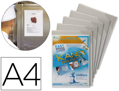 [194690] FUNDA DE PRESENTACION TARIFOLD MAGNETICA RIGIDA Y ANTI REFLEJO DIN A4 PACK DE 5 UNIDADES