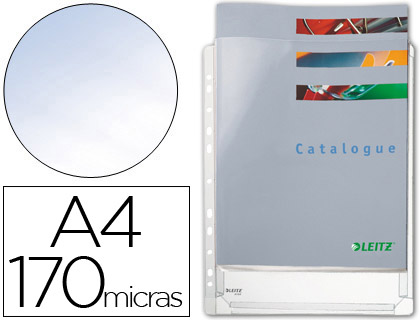 [47563003] FUNDA MULTITALADRO ESSELTE DIN A4 PVC 170 MC CON FUELLE CAPACIDAD 200 HOJAS PACK DE 5 UNIDADES