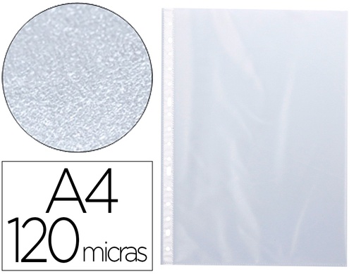 [KF00423] FUNDA MULTITALADRO Q-CONNECT DIN A4 120 MC PIEL DE NARANJA CAJA DE 100 UNIDADES