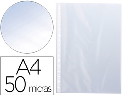 [KF01628] FUNDA MULTITALADRO Q-CONNECT DIN A4 50 MC CRISTAL CAJA DE 100 UNIDADES