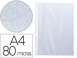 [KF16910] FUNDA MULTITALADRO Q-CONNECT DIN A4 80 MC CRISTAL BOLSA DE 10 UNIDADES