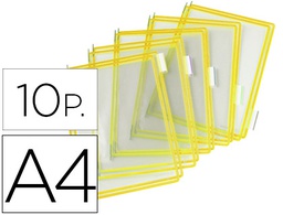 [114004] FUNDA PARA PORTACATALOGO TARIFOLD DIN A4 COLOR AMARILLO PACK DE 10 UNIDADES