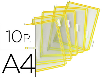 [114004] FUNDA PARA PORTACATALOGO TARIFOLD DIN A4 COLOR AMARILLO PACK DE 10 UNIDADES