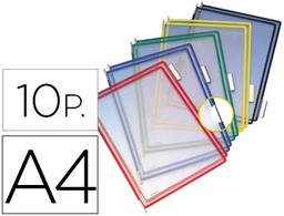 [114009] FUNDA PARA PORTACATALOGO TARIFOLD DIN A4 COLORES SURTIDOS PACK DE 10 UNIDADES