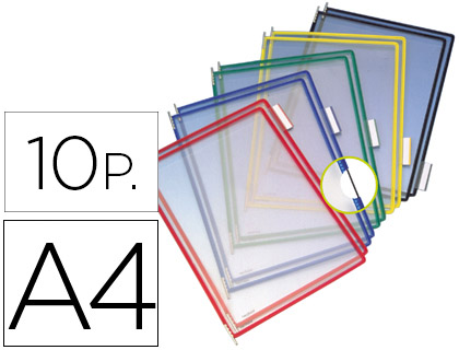 [114009] FUNDA PARA PORTACATALOGO TARIFOLD DIN A4 COLORES SURTIDOS PACK DE 10 UNIDADES