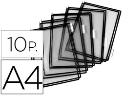 [114007] FUNDA PARA PORTACATALOGO TARIFOLD DIN A4 COLOR NEGRO PACK DE 10 UNIDADES