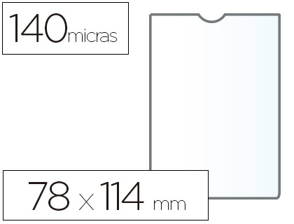 [46003] FUNDA PORTADOCUMENTO ESSELTE PLASTICO TRANSPARENTE 140 MICRAS TAMAÑO 78X114 MM