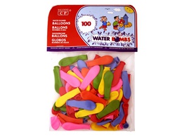 [26072 (20072)] GLOBO 100% LATEX BIODEGRADABLE DE AGUA BOLSA DE 100 UNIDADES COLORES SURTIDOS