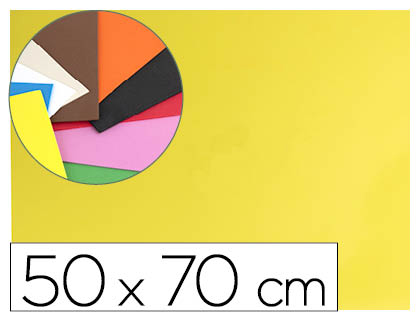 [GE01] GOMA EVA LIDERPAPEL 50X70CM 60G/M2 ESPESOR 1.5MM AMARILLO