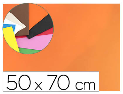 [GE30] GOMA EVA LIDERPAPEL 50X70CM 60G/M2 ESPESOR 1.5MM NARANJA