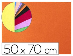 [GE14] GOMA EVA LIDERPAPEL 50X70CM 60G/M2 ESPESOR 2MM TEXTURA TOALLA NARANJA