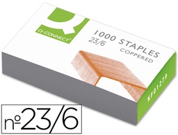 [KF02930] GRAPAS Q-CONNECT Nº 23/6 COBREADAS CAJA DE 1000 UNIDADES