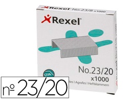 [2100926] GRAPAS REXEL 23/20 ACERO CAJA 1000 UNIDADES