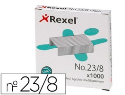 [2101054] GRAPAS REXEL 23/8 ACERO CAJA DE 1000 UNIDADES