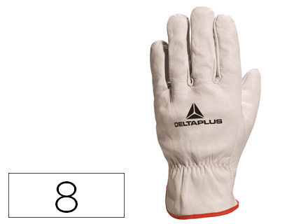 [FBN4908] GUANTES DELTAPLUS PIEL VACUNO ESPECIAL PARA TODO TIPO DE TRABAJOS EL MAS VENDIDO DEL MERCADO TALLA 8