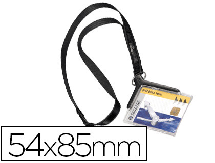 [8207-58] IDENTIFICADOR CON CORDON PLANO DURABLE ACRILICO DIAGONAL 54X85MM