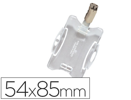 [811819] IDENTIFICADOR CON PINZA GIRATORIA DURABLE USO VERTICAL/HORIZONTAL 54X85 MM