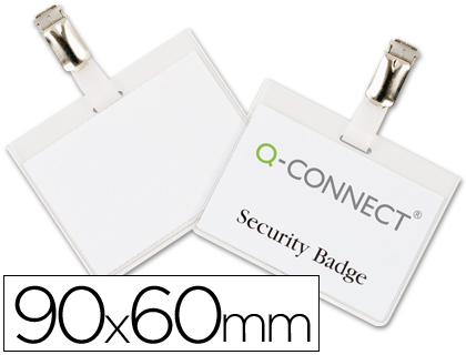 [KF01562] IDENTIFICADOR CON PINZA Q-CONNECT KF01562 60X90 MM CERRADA