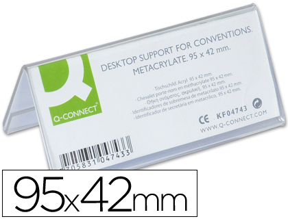 [KF04743] IDENTIFICADOR SOBREMESA Q-CONNECT METACRILATO 95X42 MM REF.5730