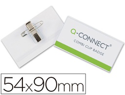 [KF17458] IDENTIFICADOR Q-CONNECT CON PINZA E IMPERDIBLE KF17458 54X90 MM