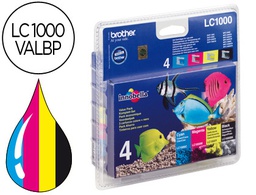 [LC1000VALBP] INK-JET BROTHER LC-1000 PACK NEGRO/CIAN/MAGENTA Y AMARILLO