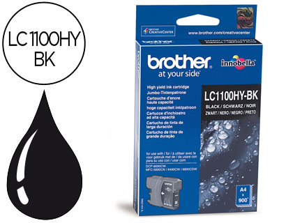 [LC1100HYBK] INK-JET BROTHER LC-1100BK NEGRO ALTA CAPACIDAD 900 PAG
