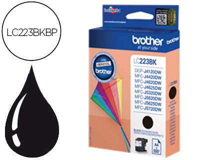 [LC223BKBP] INK-JET BROTHER LC-223CBP NEGRO DCP4120DW MFCJ4420DW MFCJ4620DW MFCJ5320DW 550 PAG