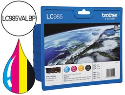 [LC985VALBP] INK-JET BROTHER LC-985VAL 4 COLORES VALUE PACK NEGRO/CIAN/MAGENTA/AMARILLO DCP-J315W