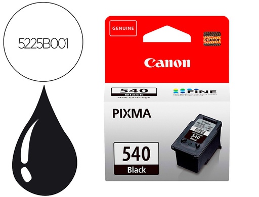 [5225B001] INK-JET CANON PG-540 NEGRO PIXMA MG2150/3150/3250/3550 8ML