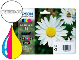 [C13T18064012] INK-JET EPSON MULTIPACK T18 NEGRO AMARILLO CYAN Y MAGENTA XP-102 PX-202 PX-205XP-305 XP-405