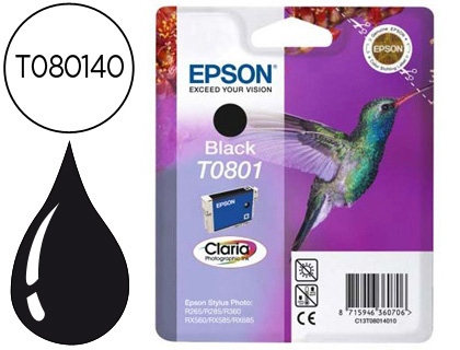 [C13T08014011] INK-JET EPSON STYLUS PHOTO R265/R360 RX560 NEGRO