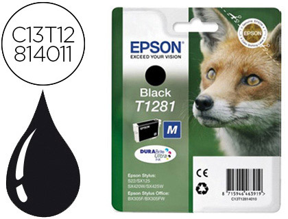 [C13T12814012] INK-JET EPSON T1281 STYLUS S22 / SX125 NEGRO -170 PAG-