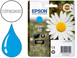 [C13T18024012] INK-JET EPSON T18 CYAN EXPRESSION HOME XP-102 XP-205 XP-305 XP-405 CAPACIDAD 180 PAG