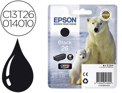 [C13T26014012] INK-JET EPSON T2601 EXPRESSION XP-600 / 605 / 700 / 800 NEGRO - 220 PAG -
