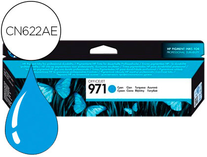 [CN622AE] INK-JET HP 971 OFFICEJET PRO X 451 / 476 / 551 / 576 CIAN 2.500 PAG