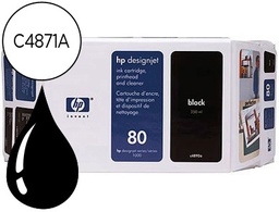 [C4871A] INK-JET HP DESIGNJET 1000 SERI ES/1000 PLUS SERIES/1050C/1050CM N.80 NEGRO 175ML.