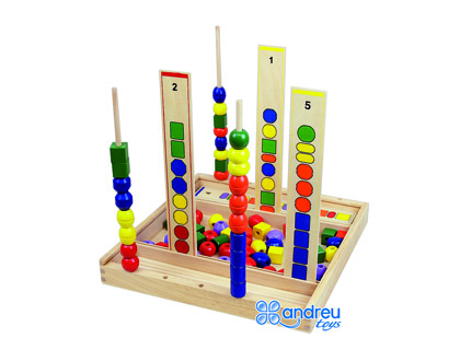[16182A] JUEGO ANDREUTOYS MANIPULACION PERCEPCION VISUAL 92 PIEZAS 34X33X4,5 CM