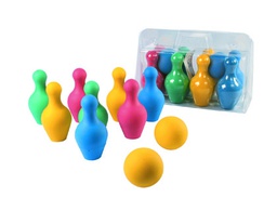 [442700] JUEGO DE BOLOS AMAYA EN FOAM 8 PIEZAS Y 2 PELOTAS LONGITUD 18 CM