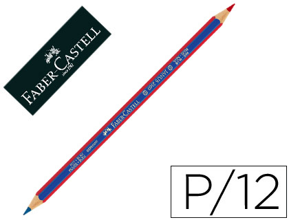 [116000] LAPICES BICOLOR FABER CASTELL FINO HEXAGONAL ROJO/AZUL UNIDAD