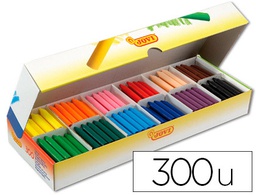 [989] LAPICES CERA JOVICOLOR CAJA CON 300 UNIDADES COLORES SURTIDOS