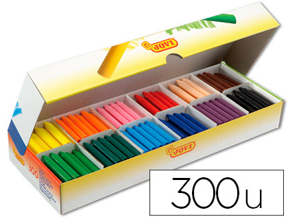 [989] LAPICES CERA JOVICOLOR CAJA CON 300 UNIDADES COLORES SURTIDOS
