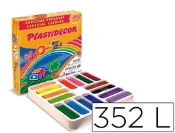 [8417191] LAPICES CERA PLASTIDECOR SCHOOL PACK DE 352 UNIDADES COLORES SURTIDOS 16 X COLOR