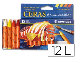 [MNQ00412] LAPICES DE CERA MASATS ACUARELABLE CAJA DE 12 UNIDADES COLORES SURTIDOS