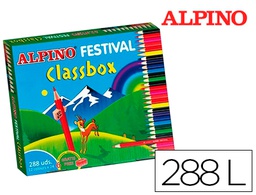 [C0131992] LAPICES DE COLORES ALPINO FESTIVAL CLASSBOX CAJA DE 288 UNIDADES 12 COLORES SURTIDOS
