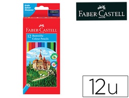 [120112] LAPICES DE COLORES FABER CASTELL HEXAGONAL MADERA REFORESTADA CAJA DE 12 UNIDADES COLORES SURTIDOS