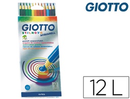 [F255700] LAPICES DE COLORES GIOTTO STILNOVO ACUARELABLES CAJA DE 12 COLORES