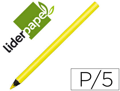[LN04] LAPICES FLUORESCENTE LIDERPAPEL JUMBO NEON AMARILLO